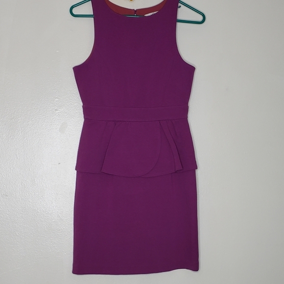 Tibi Norma Chic Jersey Knit Peplum Dress Casual Office Barbiecore Spring Luxury - Picture 13 of 16